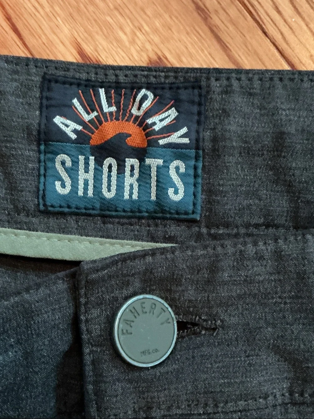 Faherty Charcoal Flat-Front Men's Shorts